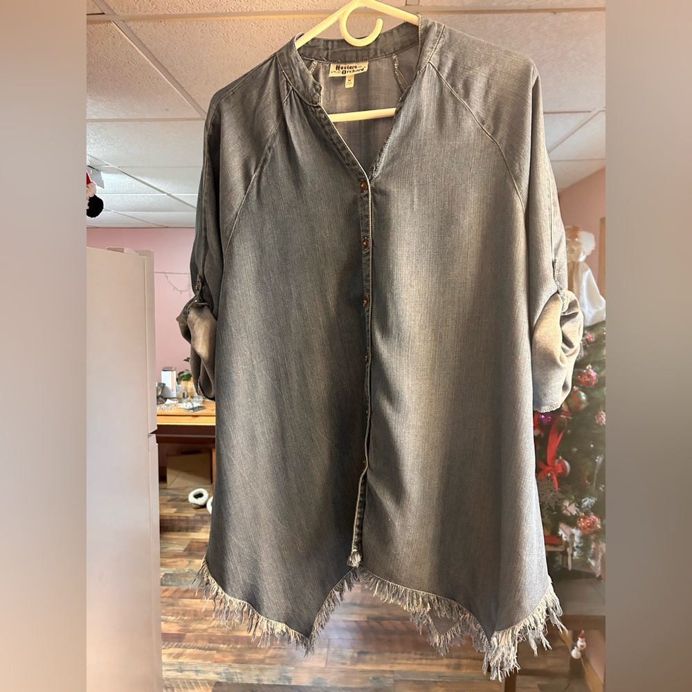 Jean Button-Up Women's Top